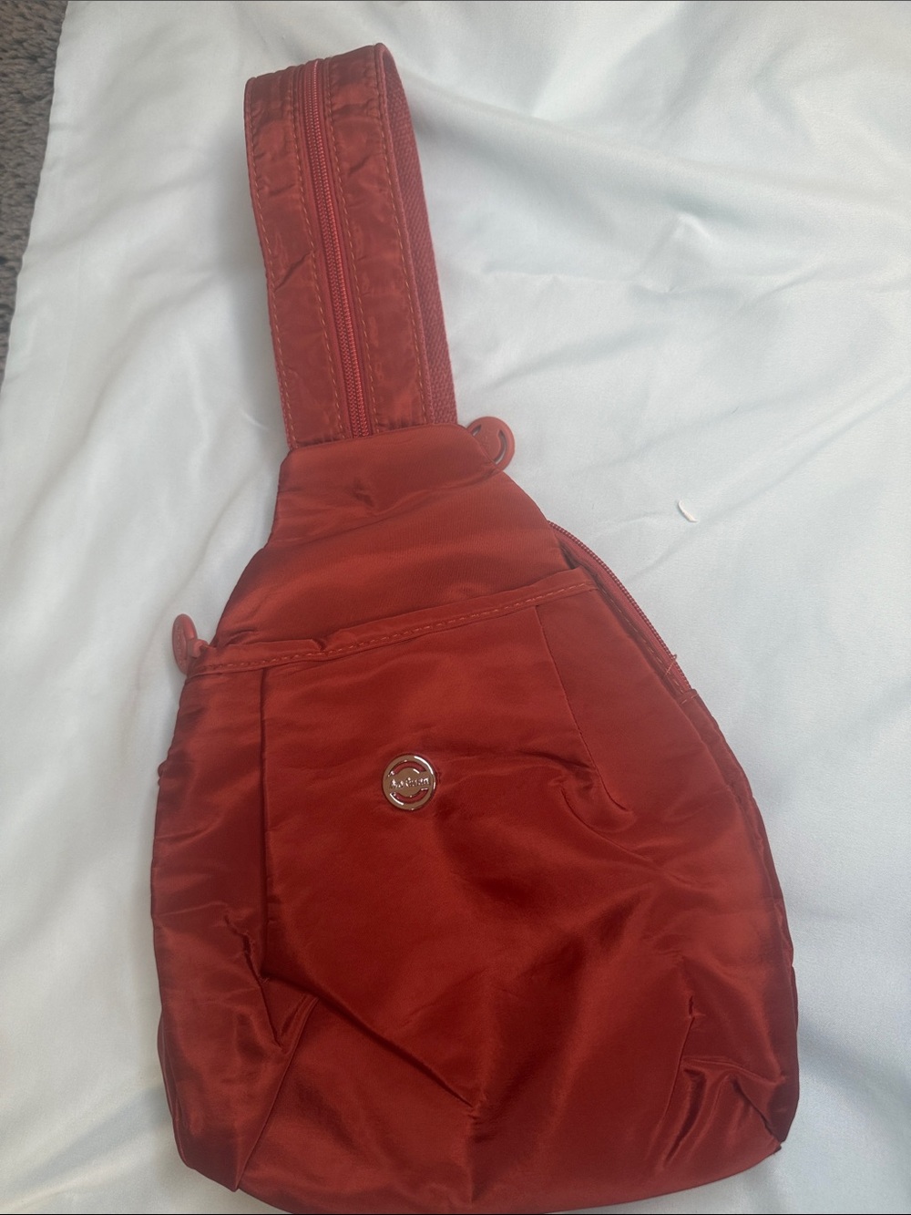 Rust/Red Backpack / Sling Crossbody Bag with Adjustable Strap - Picture 8 of 8